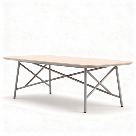 Table rectangulaire en bois avec structure métallique dimensions 160 x 80 x 75cm