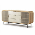 Buffet en bois avec portes en matériau stratifié blanc dimensions 150 x 40 x 70cm