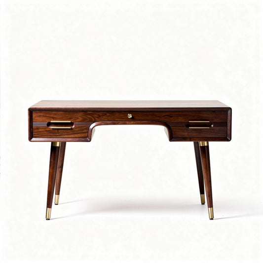 Bureau en bois de chêne avec trois tiroirs dimensions 120 x 60 x 75cm